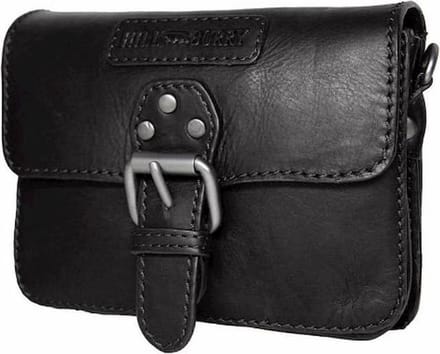 Hillburry -3280-Schoudertas-Small- Leer - Zwart-Black