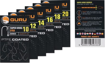 Guru Super MWG Eyed - Barbed (10 pcs) - Maat : Haak 20