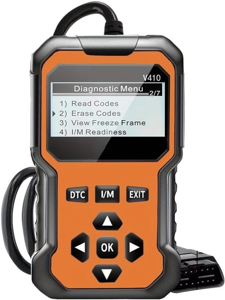 Autodiagnose Scanner - Foutcodelezer Voertuigdetector - Auto Onderhoud - 12 Talen Compatibel - 12x7 cm - Zwart
