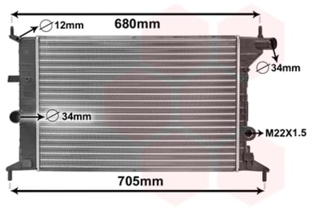 Van Wezel - RADIATOR VOOR OPEL VECTRA B 1995-1998 1300158