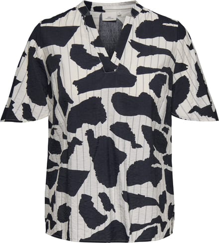 ONLY CARMAKOMA - CARMISIA 2/4 V-NECK TOP AOP Dames T-shirt