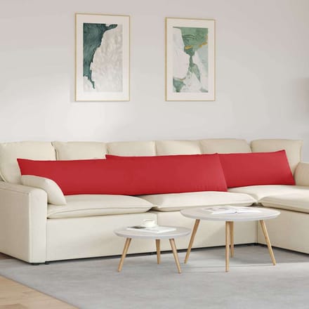 vidaXL - Zitkussens - 2 - st - Stof - Rood - 200 - x - 40 - cm