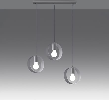 Sollux Lighting Hanglamp Titran - E27 - wit - staal - 110x56x5cm