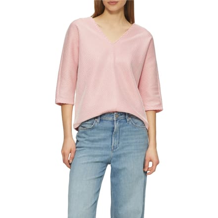 s.Oliver - female - Shirt met gestructureerde strepen en vleermuismouwen