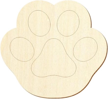 Houten Hondenpoot - Knutseldecoratie - Creatief Versieren - Gelaserd Multiplex - 3-50cm Breed