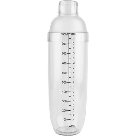 Lekvrije Transparante PC Hars Cocktail Shaker Mixer met Maatstreep Bar Tool(1000 ml) white