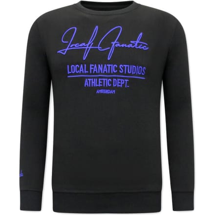 Heren Sweater - Athletic Dept. - Zwart / Blauw