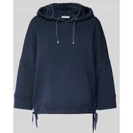 Korte hoodie in scuba met3/4-mouwen
