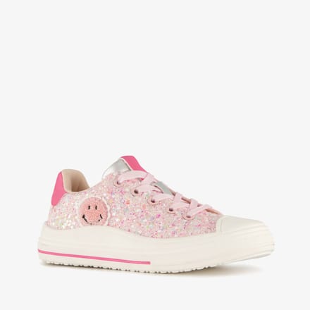 Blue Box hoge meisjes sneakers met glitters roze - Maat 32