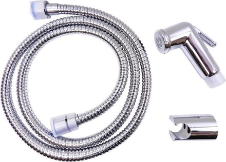 WillieJan Knijp handdouche set A1201 – Verchroomd ABS – Sprayer + Slang + Ophangbeugeltje