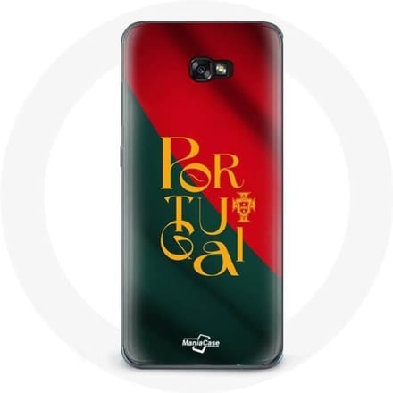 Coque - Maniacase - Samsung Galaxy A3 2017 - Drapeau du Portugal - Souple - Noir noir