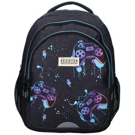 Skooter Game Face On Rugzak - Zwart - Schooltas Jongen - Gaming