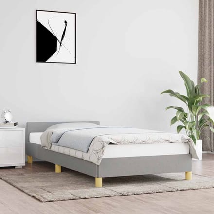 vidaXL - Bedframe - zonder - matras - 80x200 - cm - stof - lichtgrijs