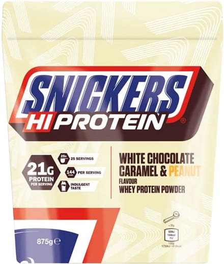 Snickers White Protein Powder (875g) White Chocolate, Caramel & Peanut Flavour - Eiwitten - Wei-eiwit concentraat