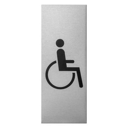 Pictogram - Aluminium - Aluminium - GPF - Aluminium 'Mindervalide' rechthoekig