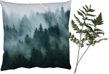Sierkussens - Kussentjes Woonkamer - 45x45 cm - Mist - Bomen - Bos