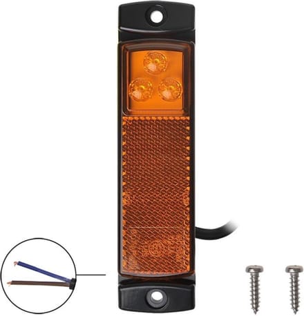 ProPlus Markeringslamp - LED - Waterdicht - 12/24V - Oranje - 126 x 30 mm