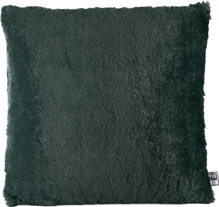 PTMD Mattie Vierkant Kussen - 45 x 10 x 45 cm - Vegan Bont - Groen