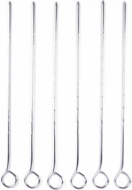 Benson Barbecue spiezen - 18x - metaal - 28 cm - BBQ vleespennen