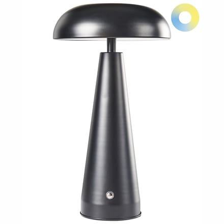 BOCONO - Draadloze LED tafellamp - Zwart - IJzer