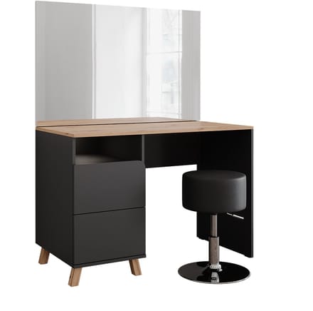 Vicco Karen Kaptafel – 110 cm met kruk Antraciet/Artisan