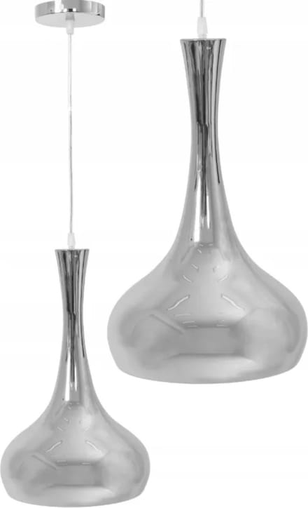 TooLight Chromen hanglamp - verstelbare kabel - uniek spiegeleffect - 18 x 30,5 cm