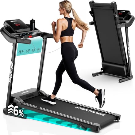 Loopband Inklapbaar - Hometrainer Cardio - Thuis Trainen - 12 Programma's Helling - 110x40cm Dek - Zwart