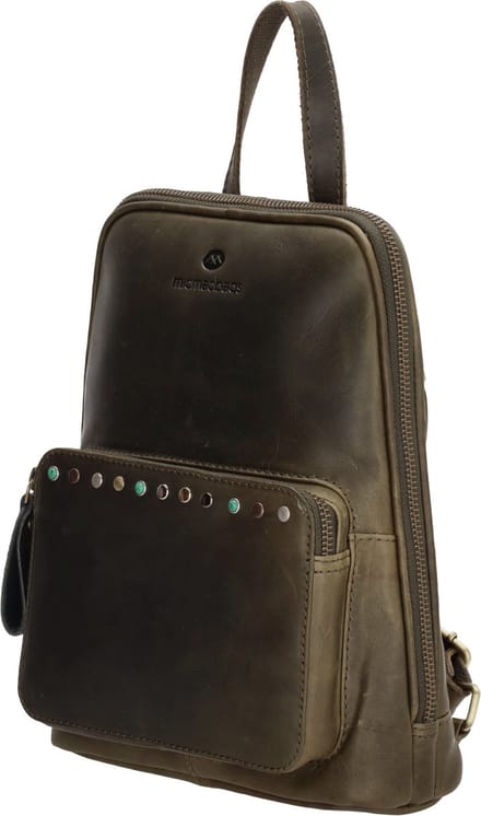 Hide & Stitches Masterpiece Rugzak - 100% Leer - Olijfgroen