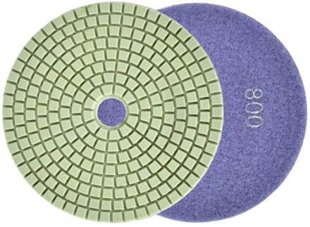 GEKO Diamant polijstpad - nat gebruik - klittenbandbevestiging - 125 mm