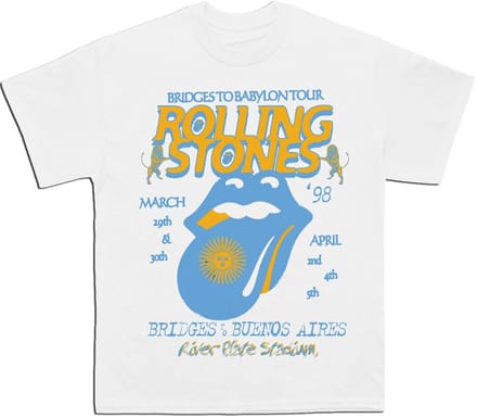 The Rolling Stones - River Plate Stadium Heren Tshirt - L - Wit