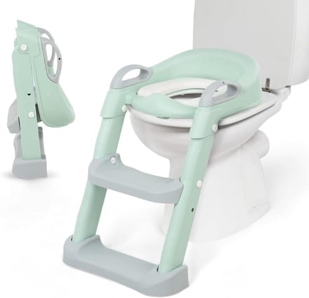 Toilet Adapter - Kinder Zitting - Zindelijkheidstraining - Met Leertrap - Verstelbaar - Mint