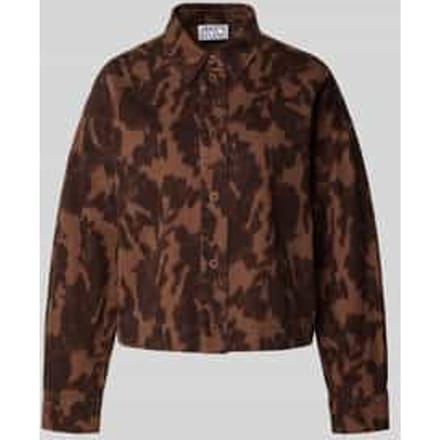Twill overhemdjack met knoopsluiting en Kentkraag