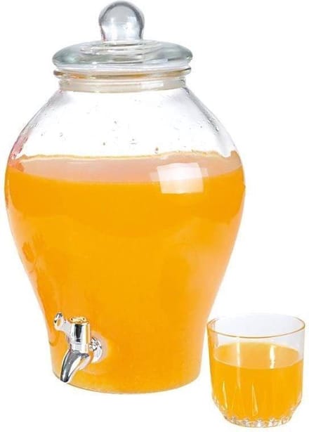 Drankdispenser met Kraan Glas 6,5 l - Kraantje - Limonadetap - Drank Dispenser - Limonadedispenser - Kan - Karaffe