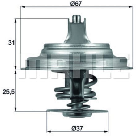 Thermostaat, koelvloeistof MAHLE TX 25 80D