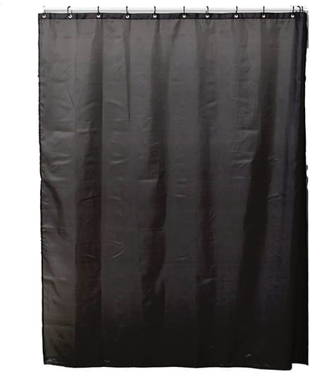 Tendance Douchegordijn Basic Elegance - met ringen - antraciet - polyester - 180 x 200 cm - wasbaar