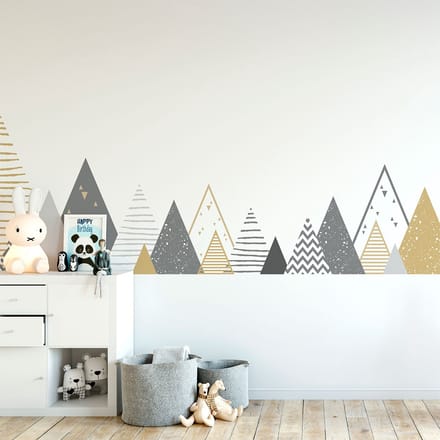 Kinderstickers met Scandinavische bergen van Zelinka, 90 x 155 cm