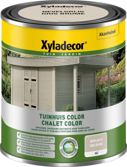 Xyladecor - Tuinhuis Color - Nevelgrijs - 1 L