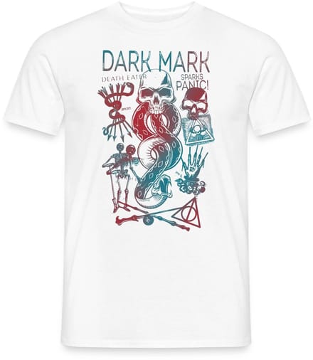 Harry Potter Duistere Teken & Gruzielement Ontwerp T-Shirt Heren