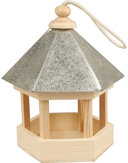CC Bird Table with zinc roof, size 22x18x16,5 cm, 1 pc