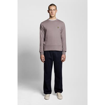 Lyle & Scott Cotton Merino Crew Neck Jumper Gull Grey Größe: XL | Pullover Outlet | Herren | Grau