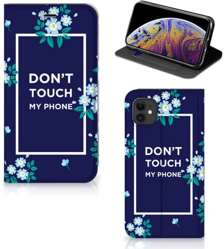 Apple iPhone 11 Design Case Flowers Blue DTMP
