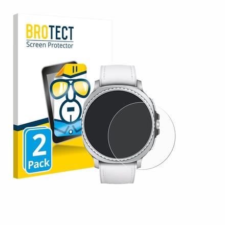 BROTECT - Screenprotector voor Samsung Galaxy Watch 8 Classic (46 mm) - Folie Beschermfolie transparant 2 Stuks