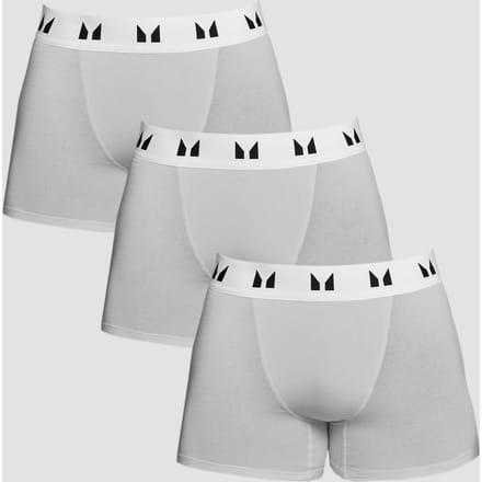 MP boxershorts voor heren (3-delig) Gemêleerd grijs / Wit - M