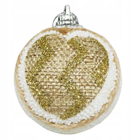 Rustieke Kerstballen Set 6 stuks 5 cm - Onbreekbaar