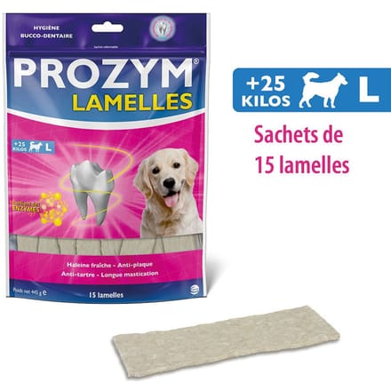 2x Prozym Canin Lamellen voor grote honden (> 25 kg), 2 x 15 hondensnacks