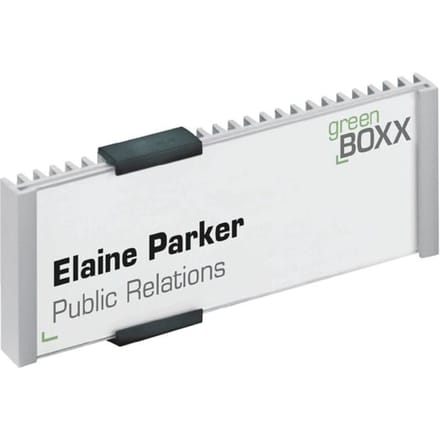 DURABLE Deurbord met een modern aluminium frame en kartonnen insert. Schroeven reeds bevestigd, montageset inbegrepen.