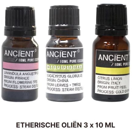 Basis Etherische Olie Set - Geranium - Ravensara - Tea Tree - 30 ml