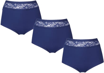 3-Pack Dames tailleslips met kant 808 J&C Marine - maat M
