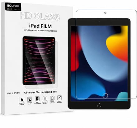 Tablet Screenprotector geschikt voor iPad 10.2 (2019 / 2020 / 2021) Screenprotector - Gehard Glas Screen Protector - 100% Bescherming - Sounix