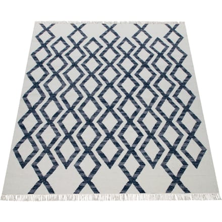 Wollen tapijt Kenolia blauw 120x170 cm